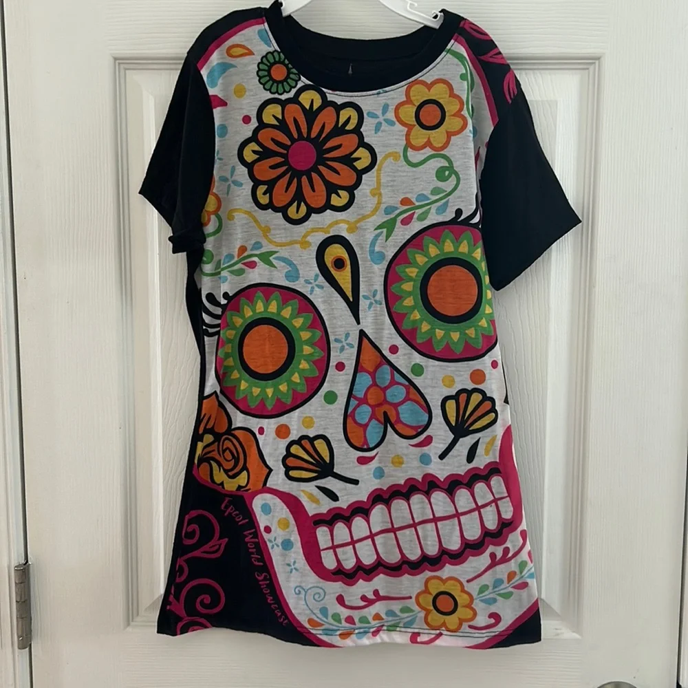 Disney Parks Epcot Calavera Tee - Picture 1 of 6